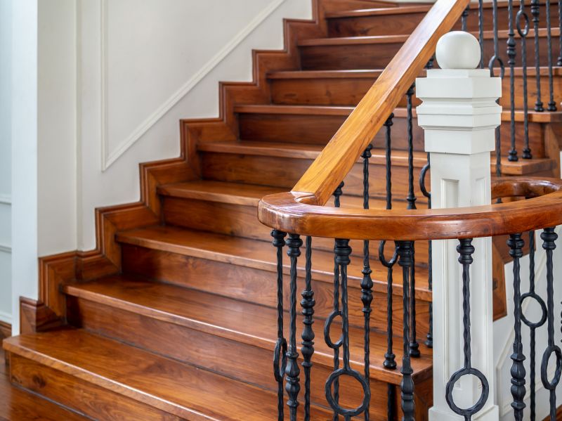 Stair Railing Staining