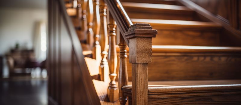 Stair Railing Staining