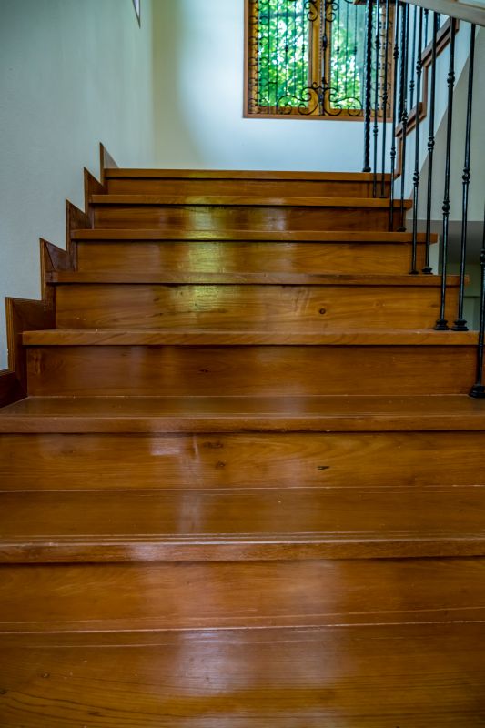 Stair Railing Staining