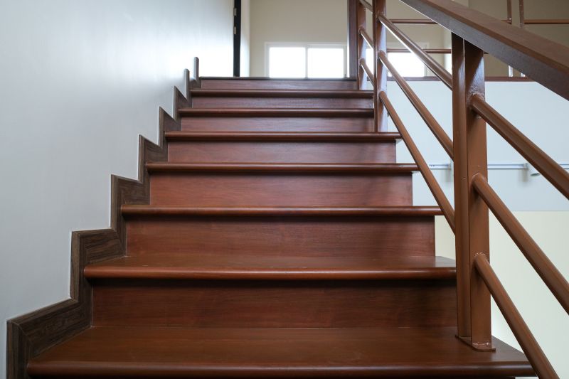 Modern Stair Railing Staining